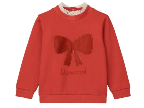 Liewood holiday bow dark red/apple red sweatshirt Rakel